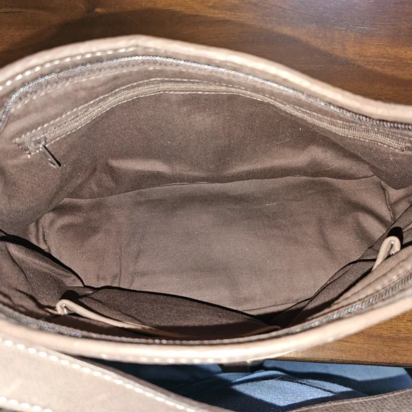 For @cookie95834 - Fossil Brown and Red Patchwork Leather Shoulder Hobo Bag NWT - Picture 10 of 12